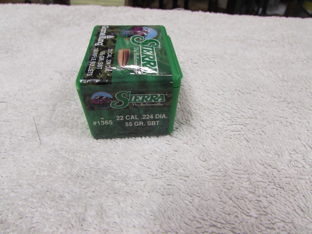 Sierra 22 cal 55gr SBT bullets #1365-img-0