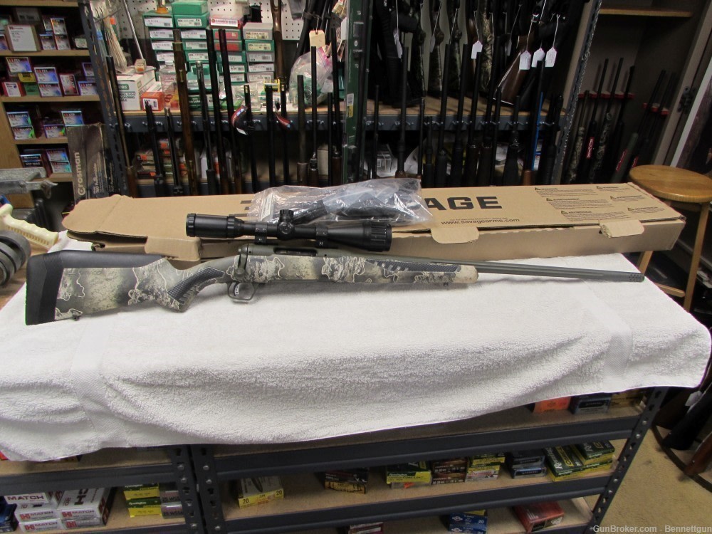 Savage 110 Timberline 300 WSM w/ 4-16x44mm scope & box w/ Accy's-img-0