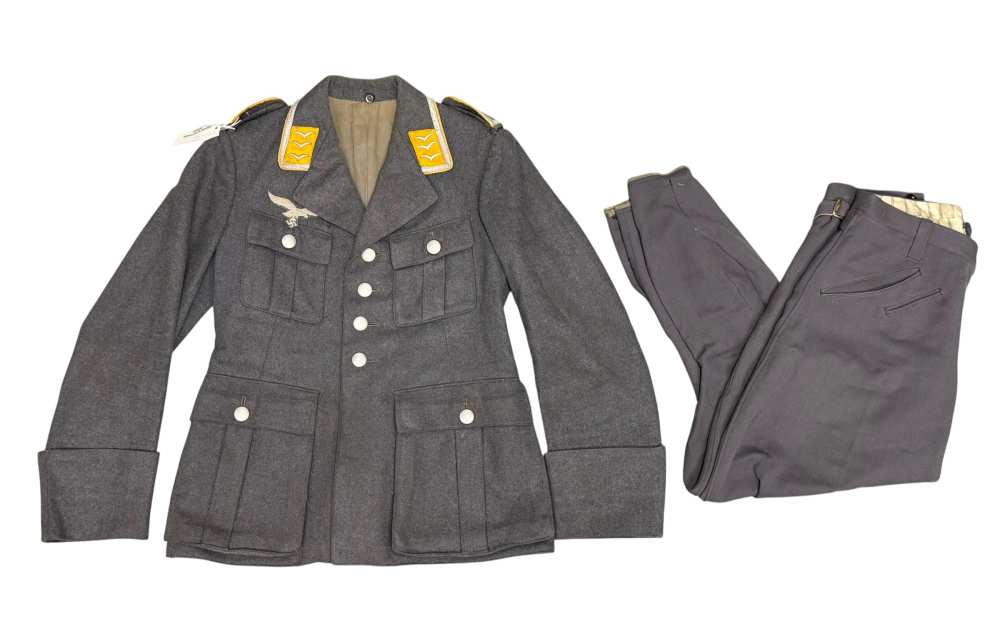 WW2 German Luftwaffe Flieger Paratrooper Tunic Uniform Trousers WWII NAMED -img-0