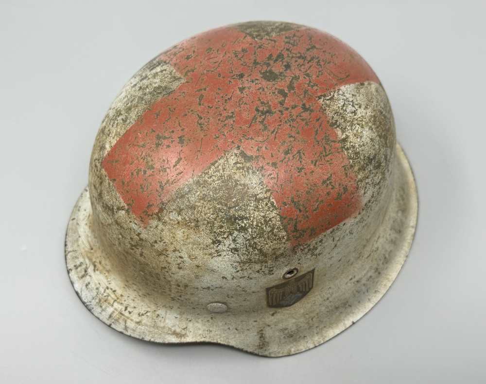 WW2 German M42 Single Decal Medic Helmet CKL64 WWII-img-8