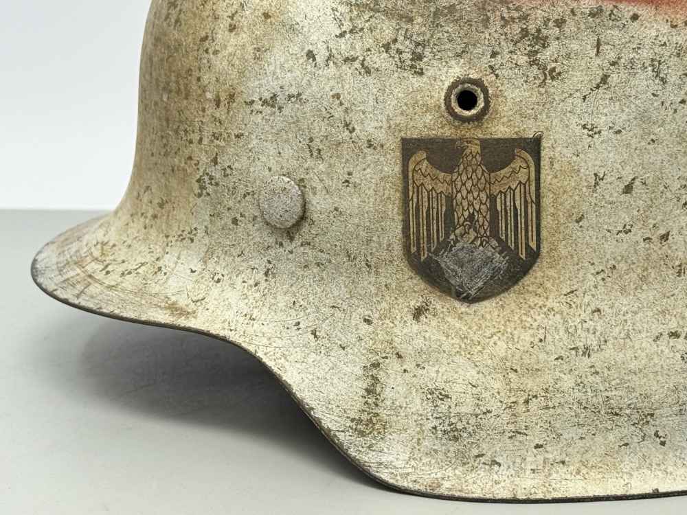 WW2 German M42 Single Decal Medic Helmet CKL64 WWII-img-13