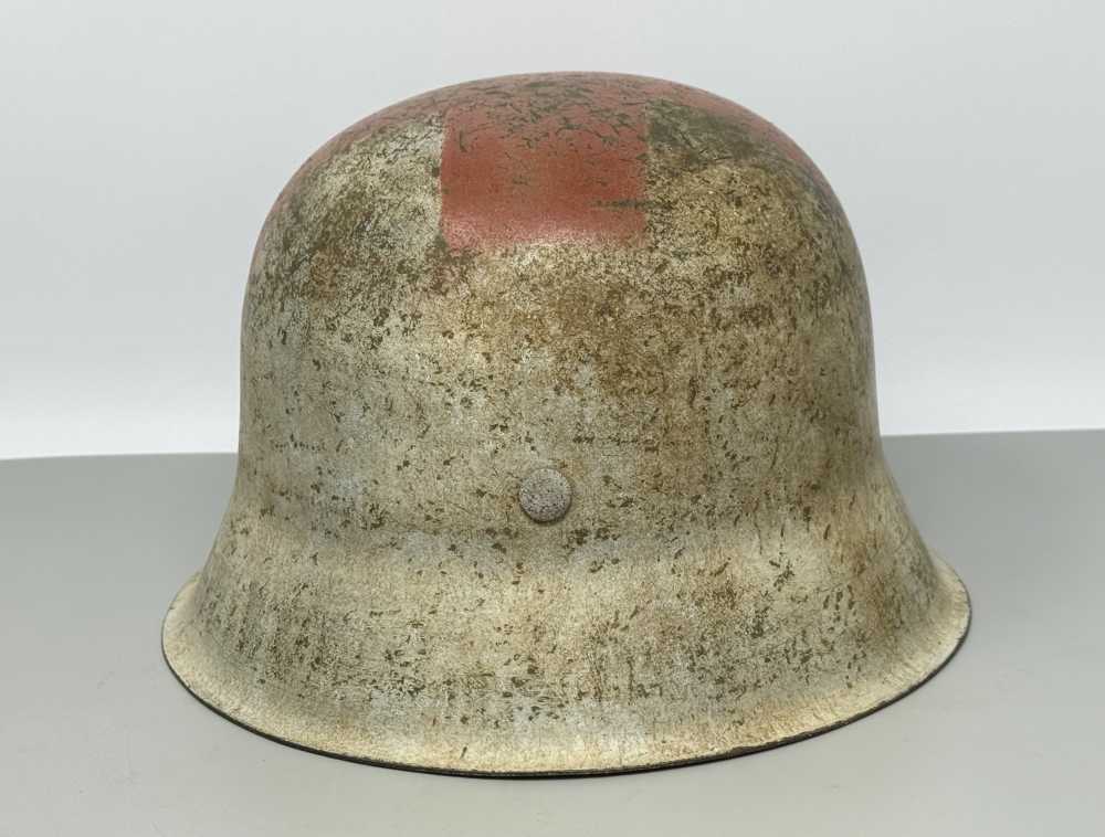 WW2 German M42 Single Decal Medic Helmet CKL64 WWII-img-6