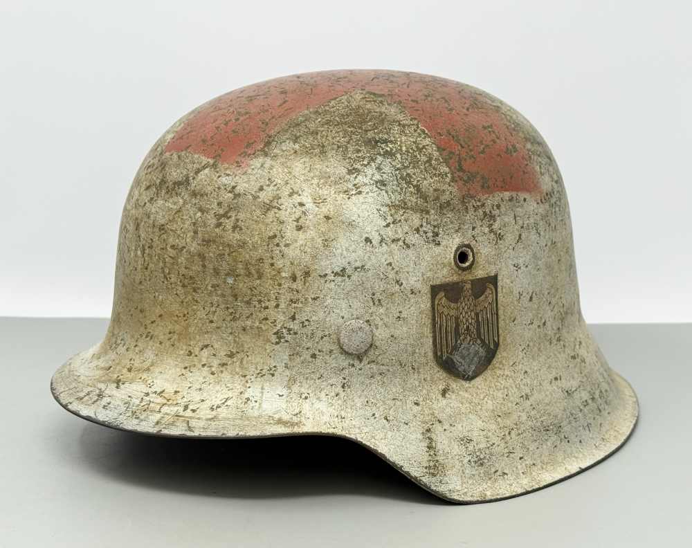 WW2 German M42 Single Decal Medic Helmet CKL64 WWII-img-4