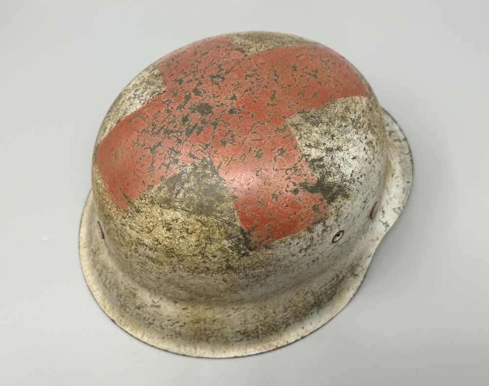 WW2 German M42 Single Decal Medic Helmet CKL64 WWII-img-7