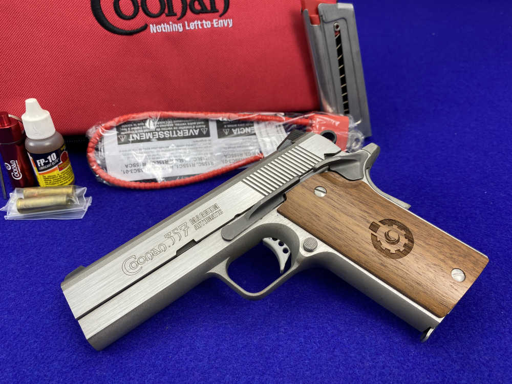 RAREMCoonan Compact .357 Magnum 4" SS*ULTRA DESIRABLE 1911 STYLE SEMI-AUTO*-img-2