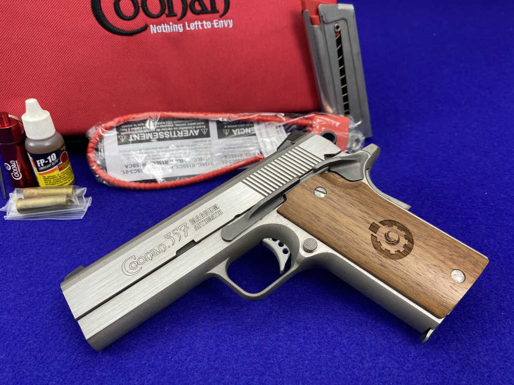 RAREMCoonan Compact .357 Magnum 4" SS*ULTRA DESIRABLE 1911 STYLE SEMI-AUTO*-img-34