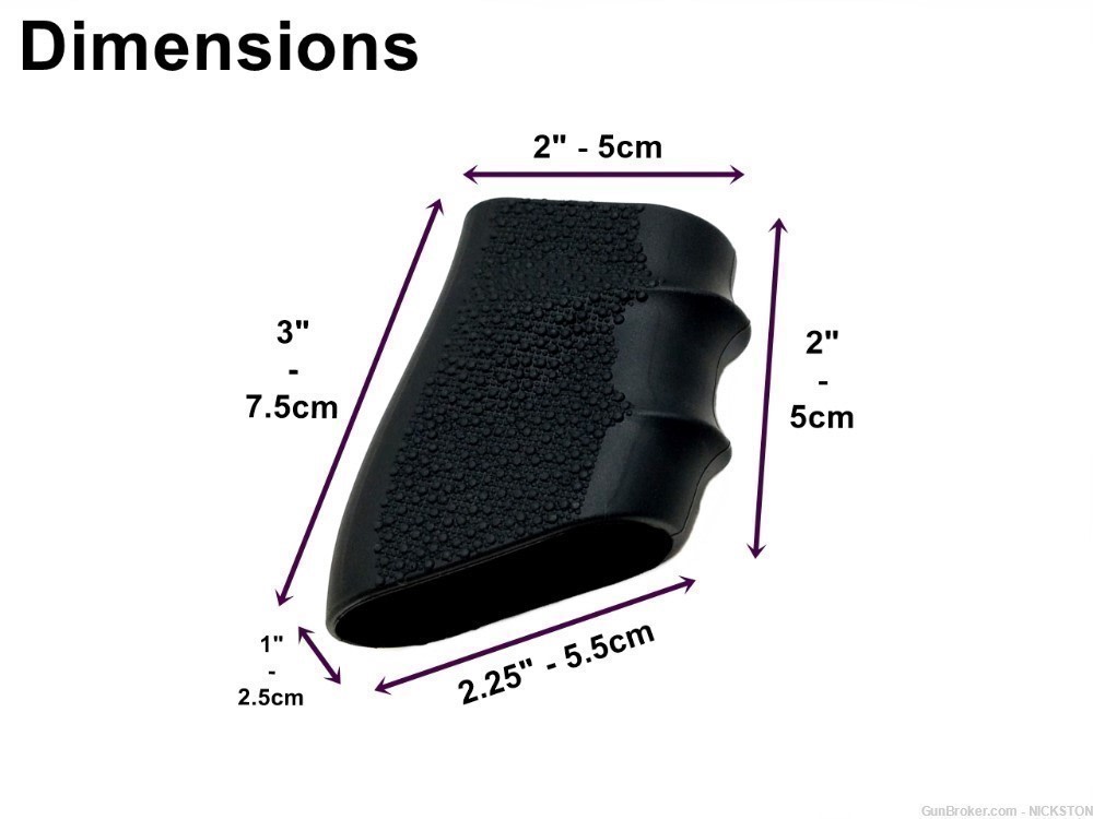3pcs Black Universal Silicone Tactical Grips Sleeves for Full Size Pistols-img-1