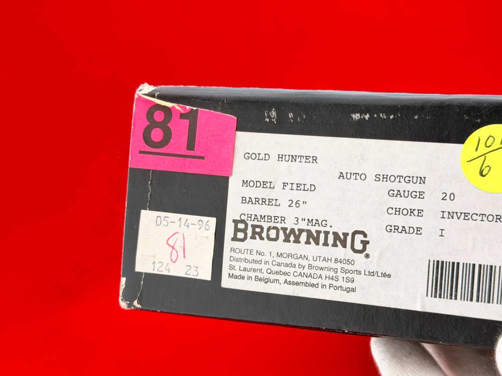 STRIKING 1996 Browning Gold Hunter 20 Gauge 26" 3" Magnum w/ Box-img-44