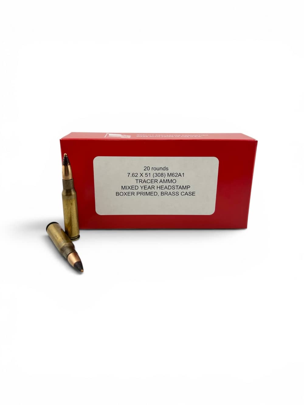 .308 Winchester (7.62x51mm) M62A1 Tracer Ammunition – 20 Rounds-img-0