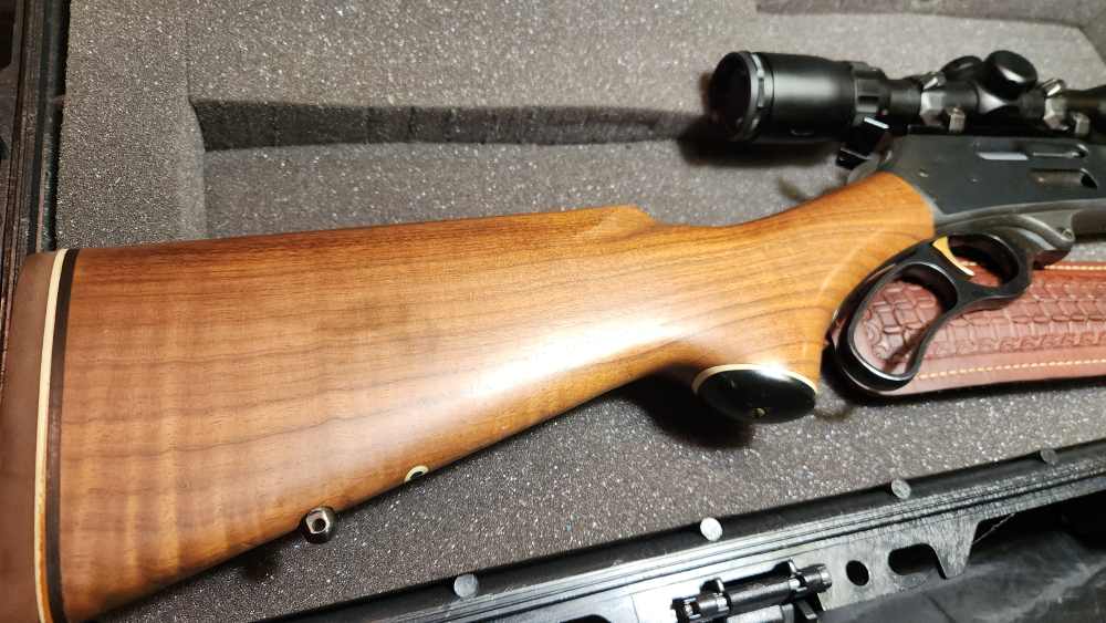 1967 Marlin 336 RC in 35 Rem Pre Safety Custom Leather Sling and Ammo-img-1