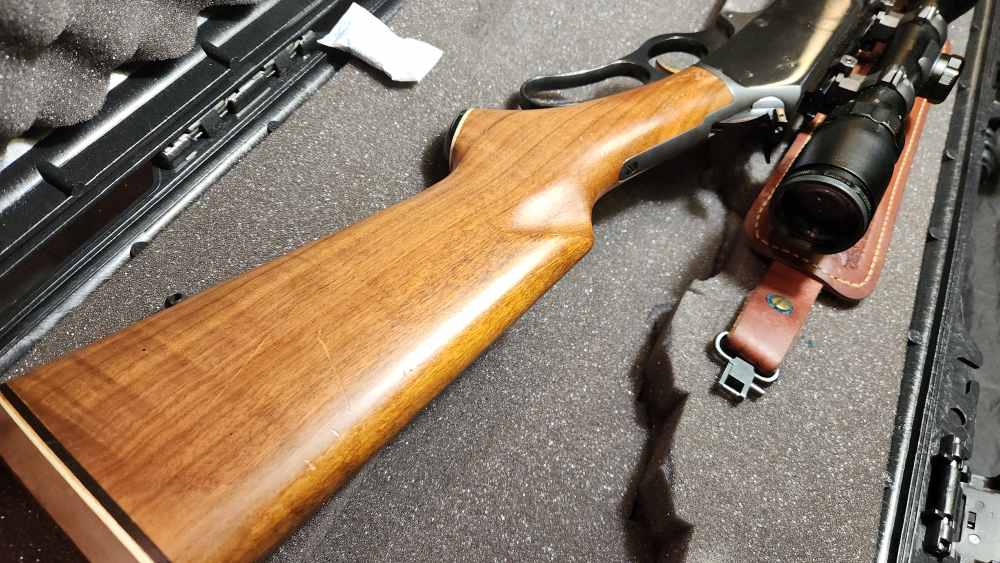 1967 Marlin 336 RC in 35 Rem Pre Safety Custom Leather Sling and Ammo-img-3
