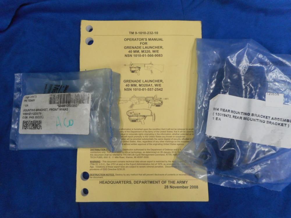 AR15 M16 M4 HK M320 Grenade launcher mounting brackets, manual, mounts 40mm-img-0