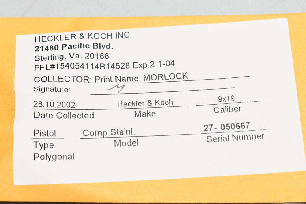 Excellent Heckler & Koch HK USP Compact 9mm Stainless Semi Pistol W Case 02-img-39