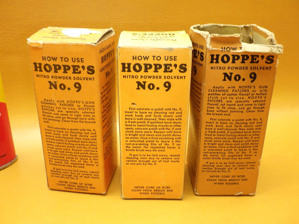 Collection of Vintage Gun Items Hoppe's No.9 - Oil Cans - Rust-Pruf Bag -img-7