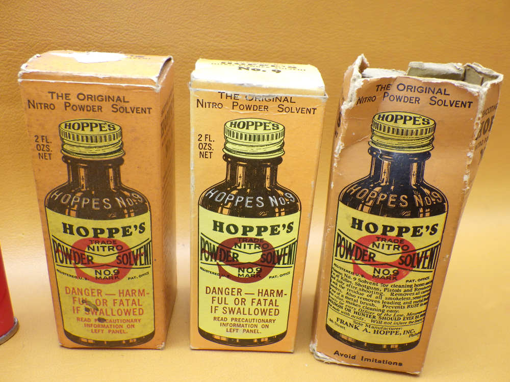 Collection of Vintage Gun Items Hoppe's No.9 - Oil Cans - Rust-Pruf Bag -img-5