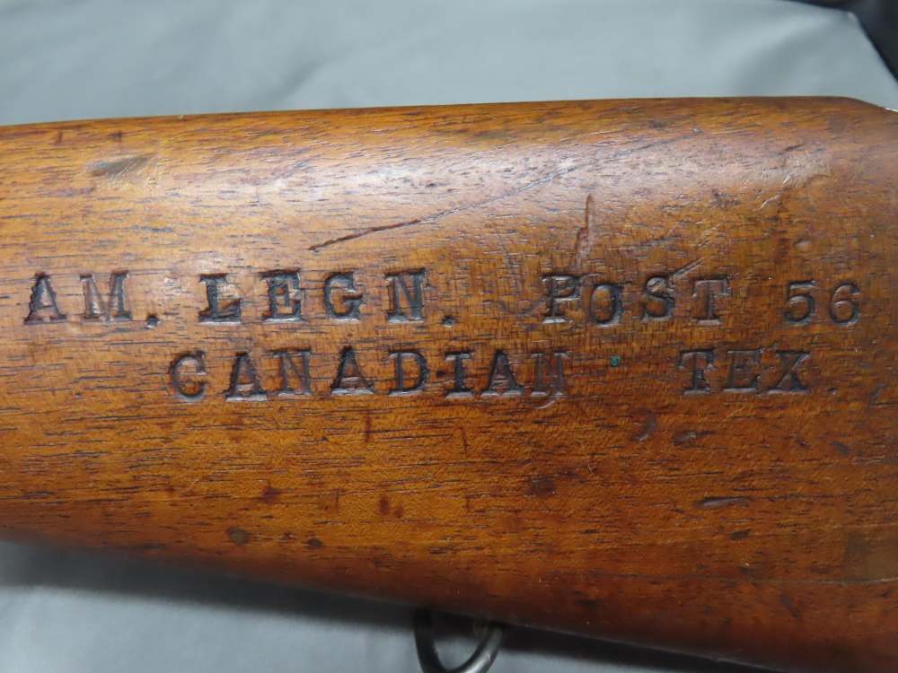 WWI GERMAN GEW 98 MAUSER RIFLE MARKED TO CANADIAN, Tx AMERICAN LEGION POST-img-0