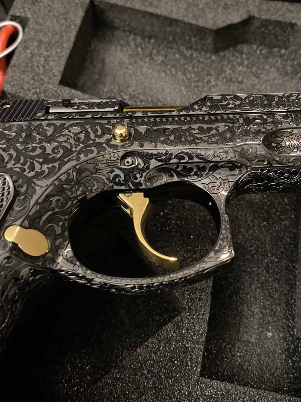 CZ 75 Compact Gold/Royal blued Engraved-img-8
