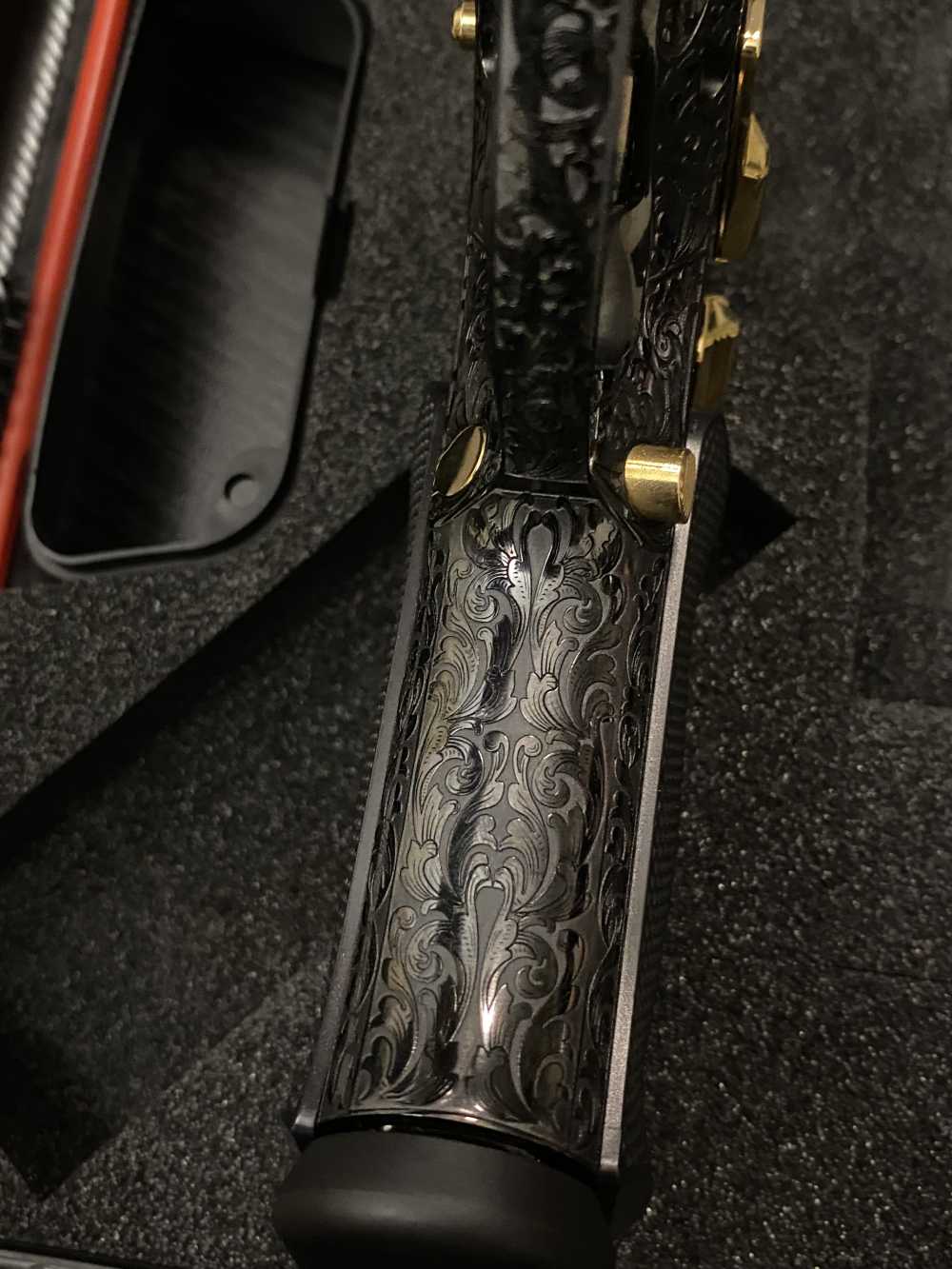 CZ 75 Compact Gold/Royal blued Engraved-img-9