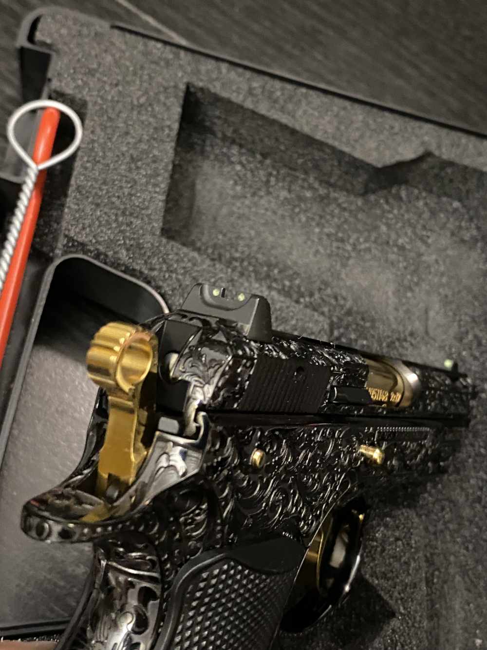 CZ 75 Compact Gold/Royal blued Engraved-img-13