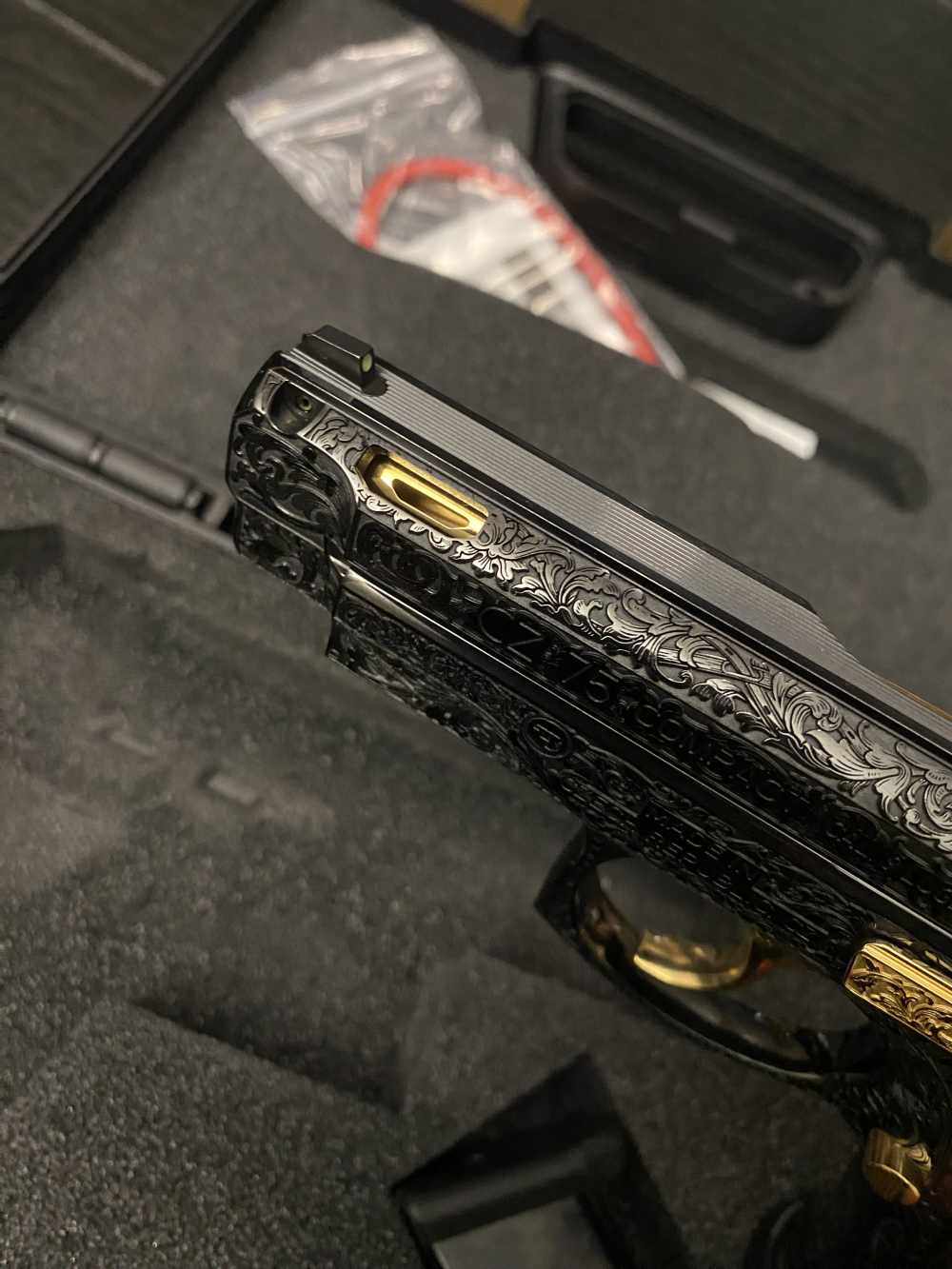 CZ 75 Compact Gold/Royal blued Engraved-img-19