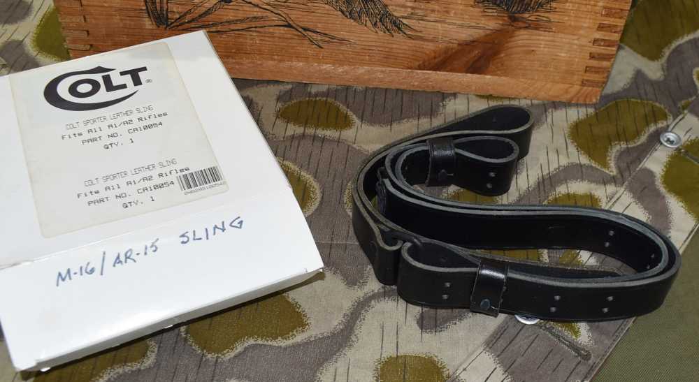 Colt NOS AR15 Black Leather Sling-img-3