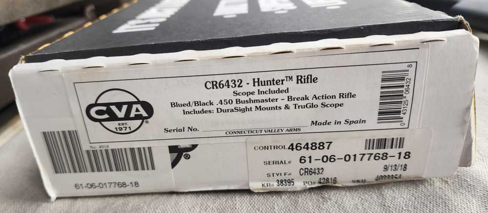 CVA Hunter 25" .450 BM Bushmaster w Box & Simmons 3-9x40 Scope-img-4