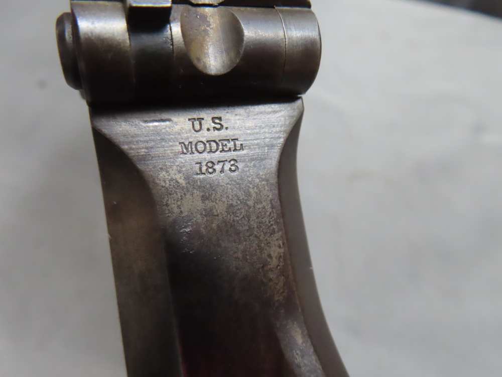 INDIAN WAR ERA US M1873 TRAPDOOR SPRINGFIELD CARBINE BARRELED ACTION-img-5