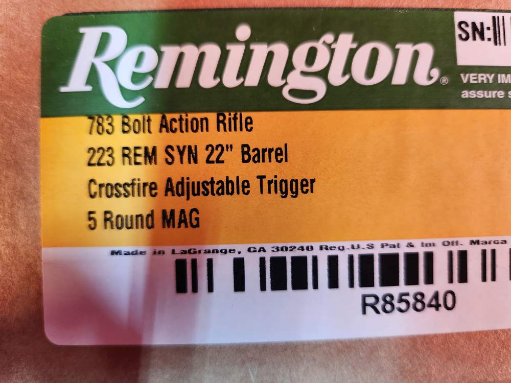 REMINGTON 783 .223REM R85840 NEW, OLD STOCK! PENNY AUCTION!-img-16