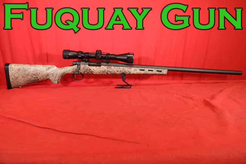 Remington 700 ADL 308 26" Heavy Mossy Oak Brush w/ 4-12x Scope-img-0