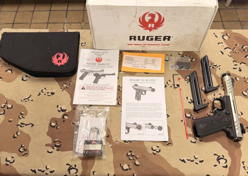 Ruger 22/45 Lite .22 LR Threaded Barrel, Complete Factory Package Box-img-0