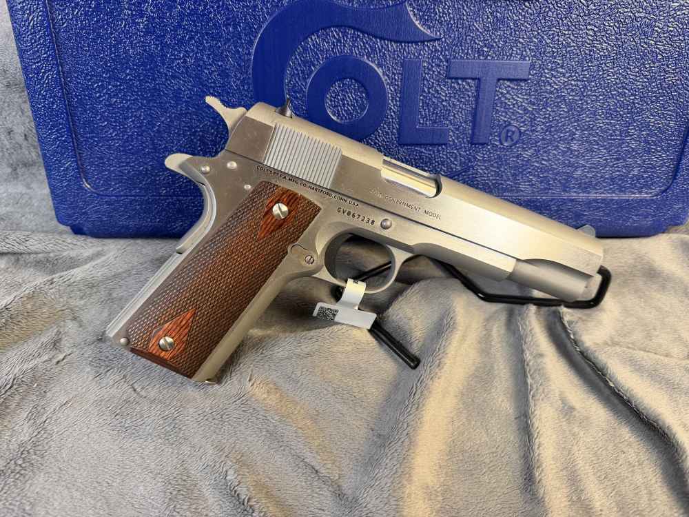 Colt 1911 Government  .38 Super 5” Series 70 Stainless Model O Penny Bid-img-4