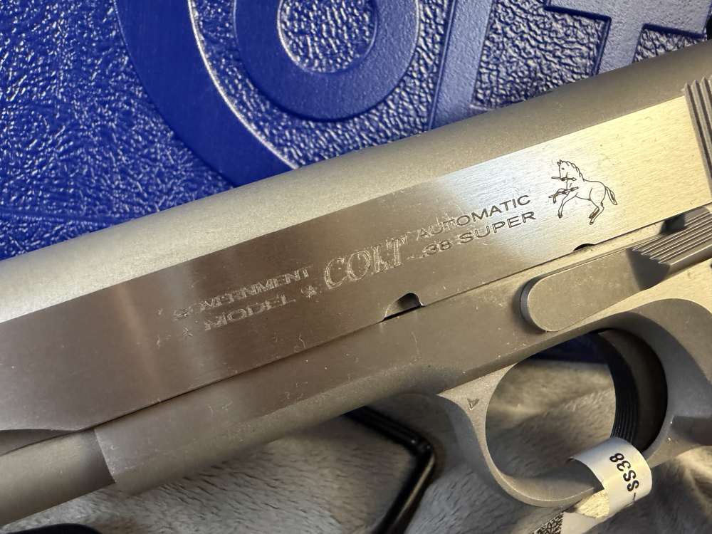 Colt 1911 Government  .38 Super 5” Series 70 Stainless Model O Penny Bid-img-3