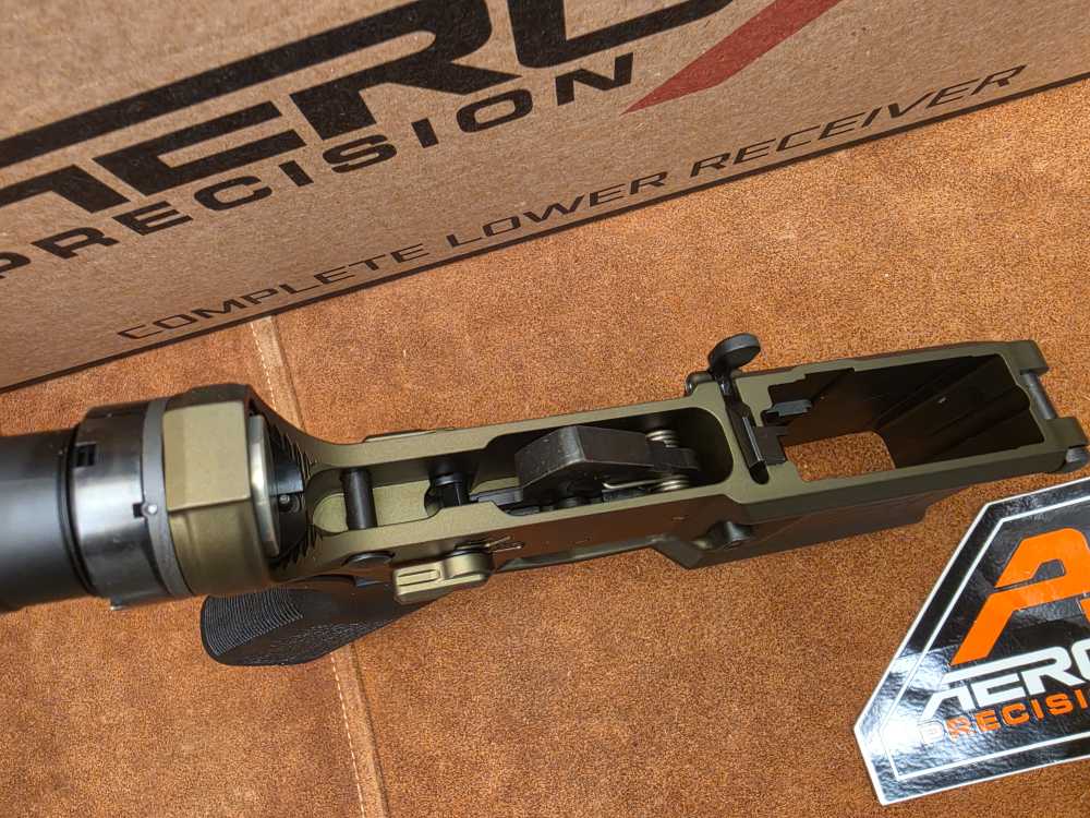 Aero Precision M4E1/AR15 Complete Lower Ambi-Safety OD Green MOE SL Stock-img-4
