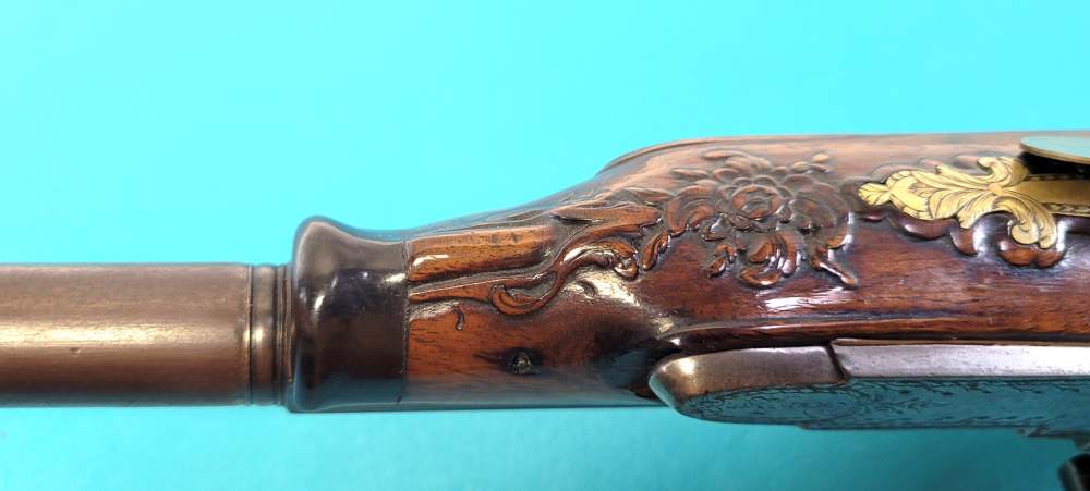 Rare Engraved & Carved Stock Reservoir Air Rifle by Ludwig Zeer of Vienna-img-12