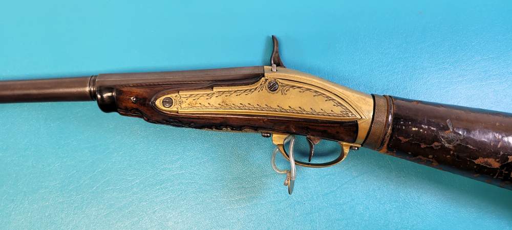 Rare Engraved & Carved Stock Reservoir Air Rifle by Ludwig Zeer of Vienna-img-7