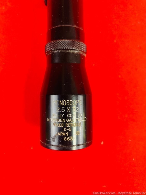 Warehouse Cleanout- Vintage Monoscope K-5  2.5x32 Scope-img-3