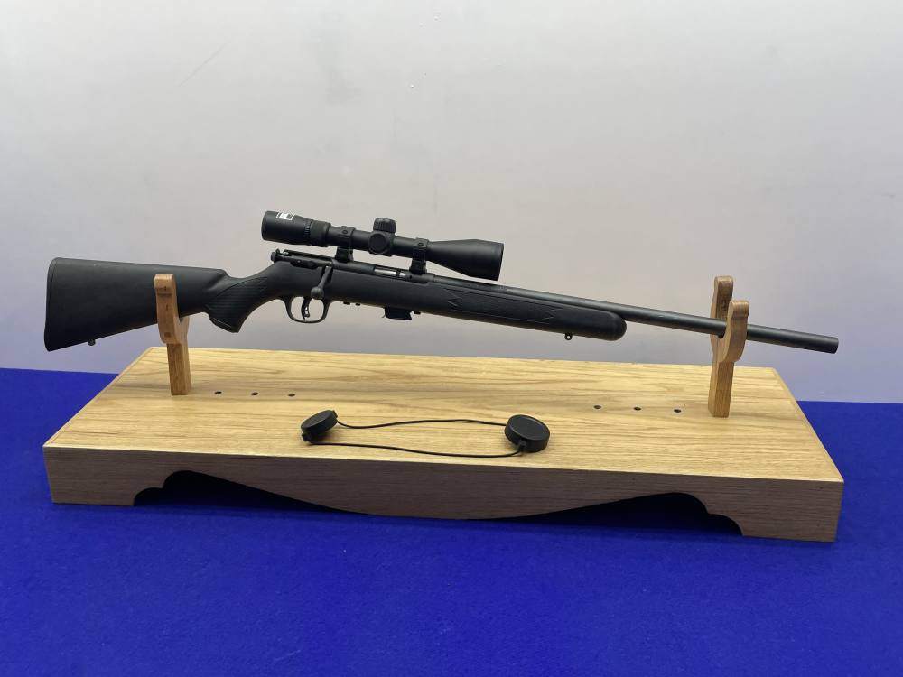 Savage Arms Mark II F .22 LR 21" Black *PRE-INSTALLED NIKON 3-9X40 OPTIC*-img-0