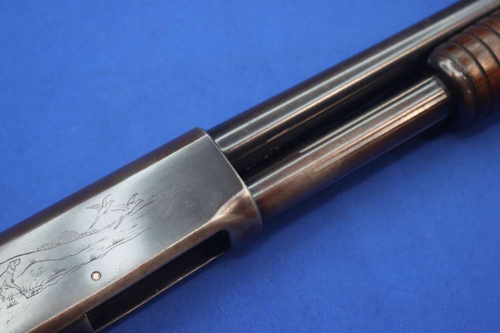 Ithaca Model 37 Featherlight 20GA 28" Engraved 1949 Pump Shotgun Vintage 20-img-7