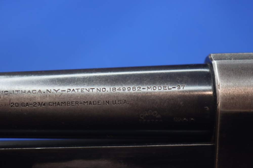 Ithaca Model 37 Featherlight 20GA 28" Engraved 1949 Pump Shotgun Vintage 20-img-60