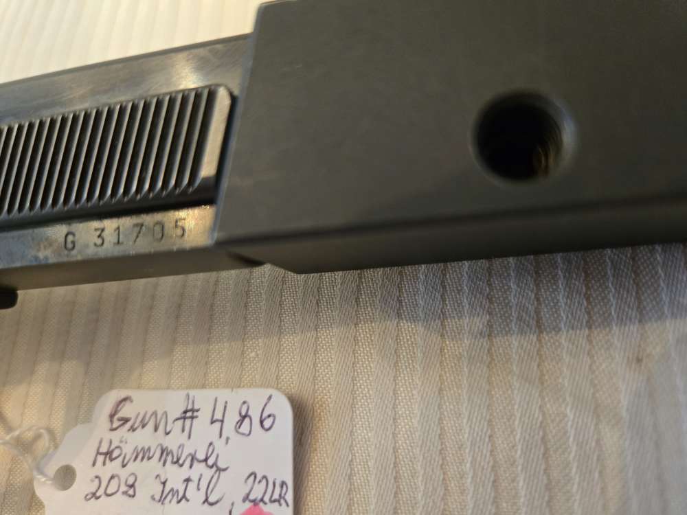Swiss-made HAEMMERLI 208 Target Pistol, 22LR, adj sights, grips & heel TOP-img-5