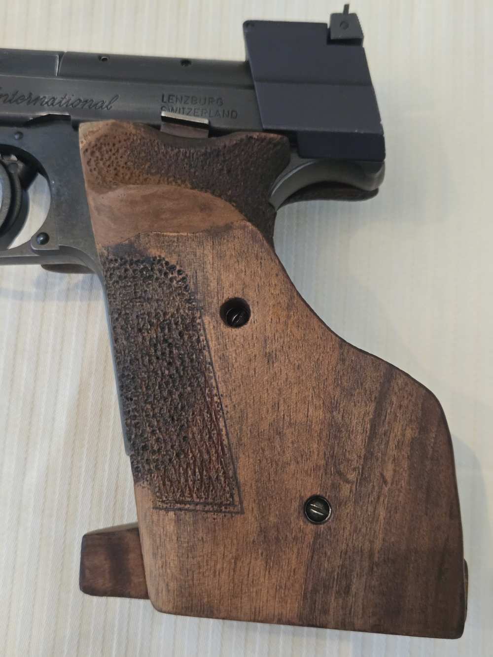 Swiss-made HAEMMERLI 208 Target Pistol, 22LR, adj sights, grips & heel TOP-img-10