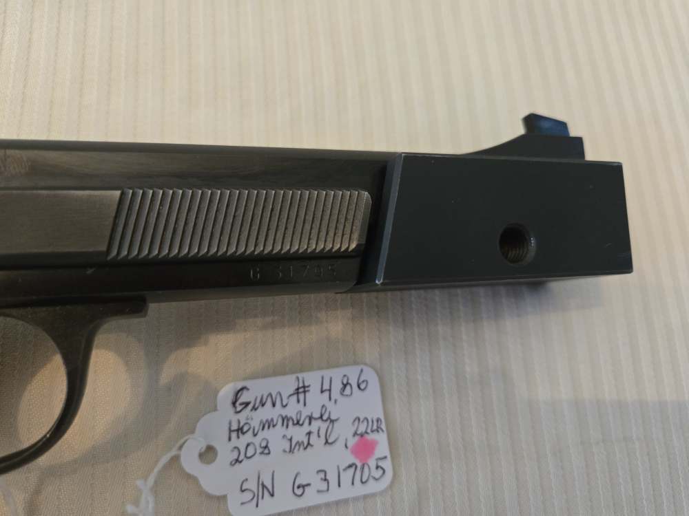 Swiss-made HAEMMERLI 208 Target Pistol, 22LR, adj sights, grips & heel TOP-img-17