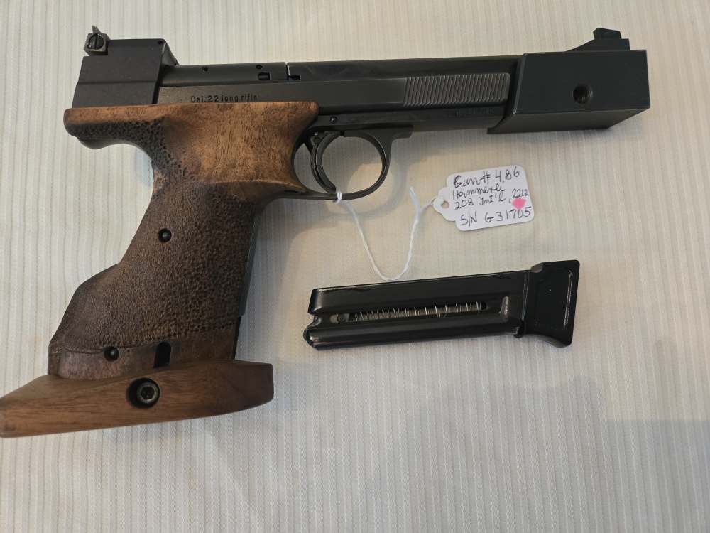 Swiss-made HAEMMERLI 208 Target Pistol, 22LR, adj sights, grips & heel TOP-img-23