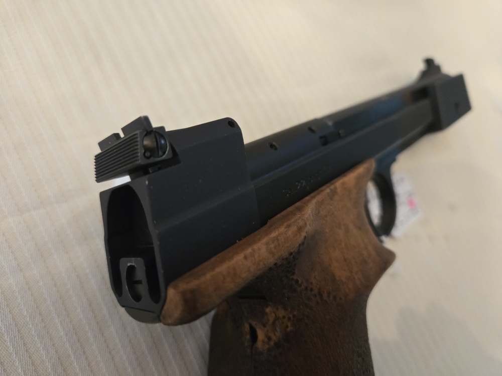 Swiss-made HAEMMERLI 208 Target Pistol, 22LR, adj sights, grips & heel TOP-img-4