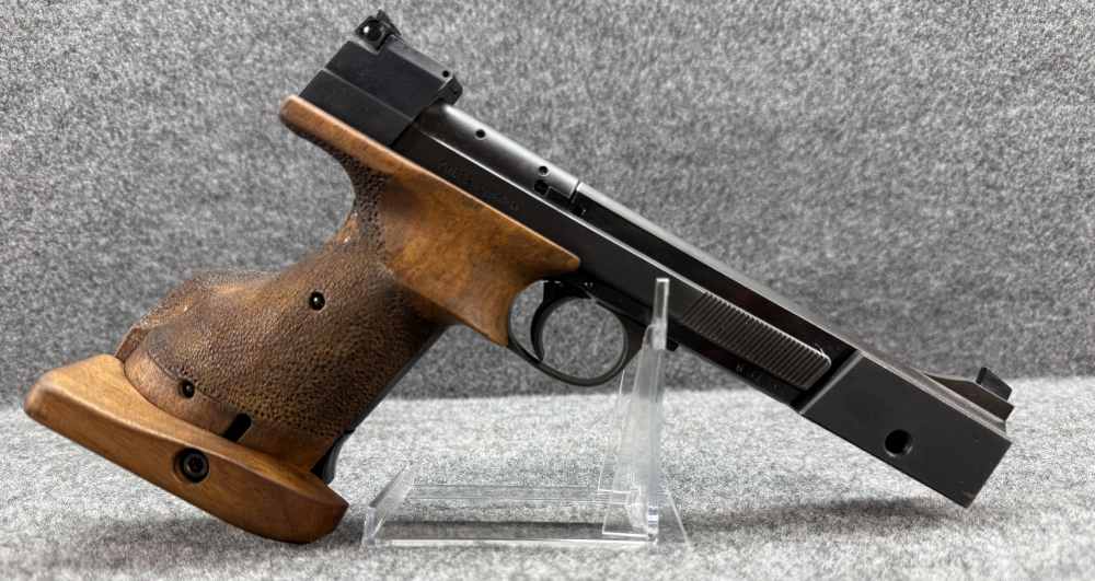 Swiss-made HAEMMERLI 208 Target Pistol, 22LR, adj sights, grips & heel TOP-img-0