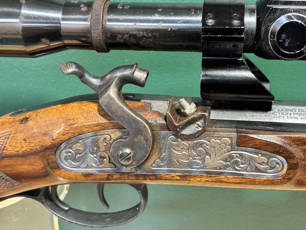 Investarms .50 Cal Muzzleloader Double Set Trigger Hawken Style mfg Italy-img-6