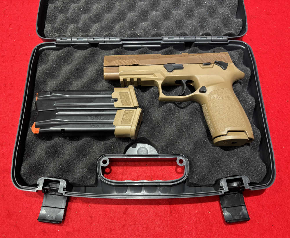 Sig Sauer M17 P320 9mm 4.7" MS Optics Ready 3x Mags Factory Box Used-img-0