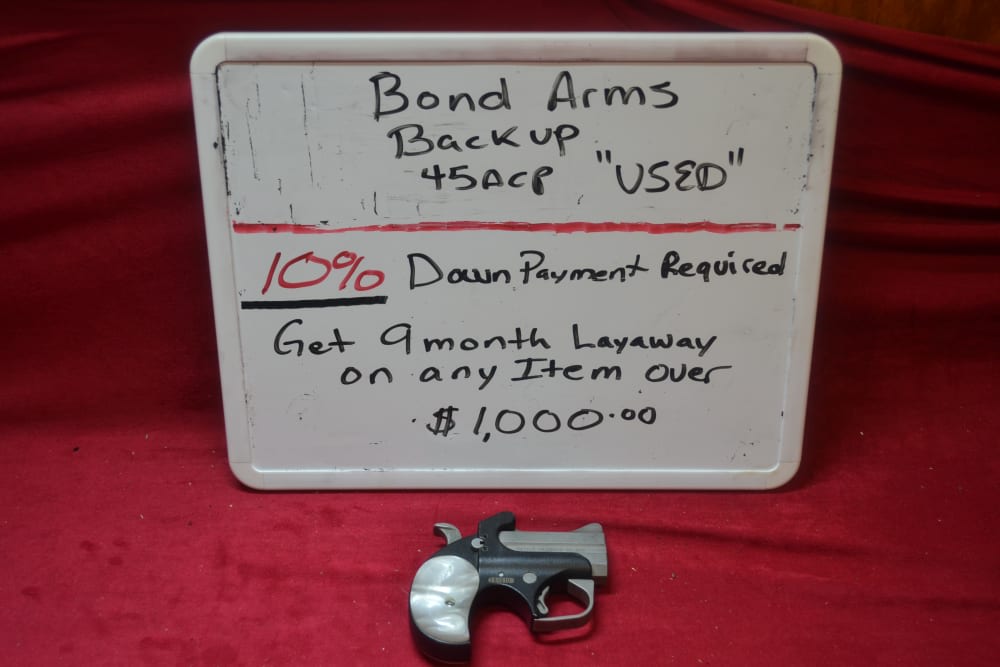 Bond Arms Backup 2-Shot Derringer 45ACP 2.5"Barrel Used, Layaway Available.-img-0