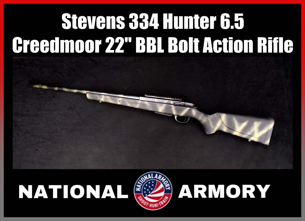 Stevens 334 Bolt Action 6.5 CM 22" Sporter Barrel Custom Snakeskin Pattern-img-0