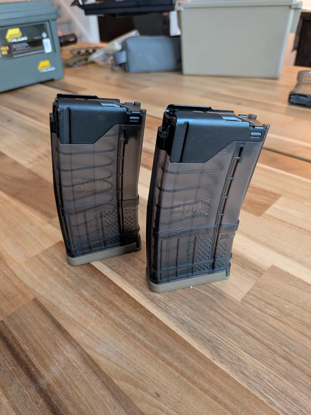 (2) Lancer 300 Blackout 20rd AR15 Magazines (Translucent Smoke)-img-0